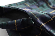 Load image into Gallery viewer, Pink Women Skirt Sexy plaid Pleated Skirts Fashion Mini Skirt Side Button High Waist Casual