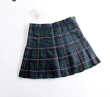 Load image into Gallery viewer, Pink Women Skirt Sexy plaid Pleated Skirts Fashion Mini Skirt Side Button High Waist Casual