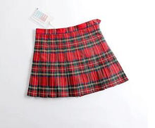 Load image into Gallery viewer, Pink Women Skirt Sexy plaid Pleated Skirts Fashion Mini Skirt Side Button High Waist Casual