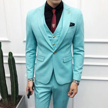 Load image into Gallery viewer, Men Brand New Slim Fit Business Formal Wear Tuxedo High Quality Wedding Dress Mens Suits Casual Costume Homme 2XL Pink