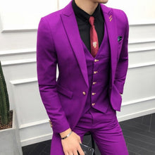 Load image into Gallery viewer, Men Brand New Slim Fit Business Formal Wear Tuxedo High Quality Wedding Dress Mens Suits Casual Costume Homme 2XL Pink