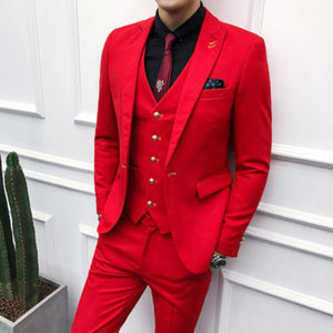 Men Brand New Slim Fit Business Formal Wear Tuxedo High Quality Wedding Dress Mens Suits Casual Costume Homme 2XL Pink