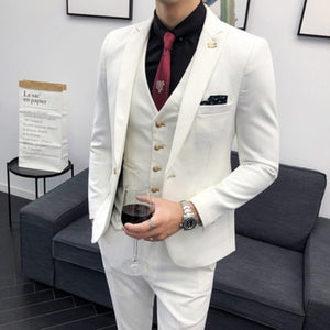 Men Brand New Slim Fit Business Formal Wear Tuxedo High Quality Wedding Dress Mens Suits Casual Costume Homme 2XL Pink