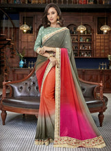 Load image into Gallery viewer, Saree for Women In India Sarees Exquisite Embroidery Georgette Saari Indian Costume Ethnic Cloth Roupa Indiana Saia Indiano Sari