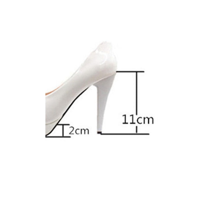 White Flower Pumps New arrival womens wedding shoes Bride High heels platform shoes for woman ladies party dress shoes woman hig