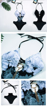 Load image into Gallery viewer, Flower Print Halter Bikini Beach Wear One Piece Swimsuit
