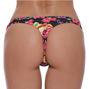 Solid color G-String Brazilian Thongs High Waist Swimsuit