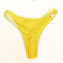 Load image into Gallery viewer, Solid color G-String Brazilian Thongs High Waist Swimsuit