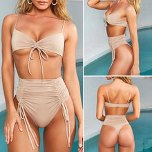 Load image into Gallery viewer, Peachtan Sexy thong High waist Solid Bikini Beachwear New