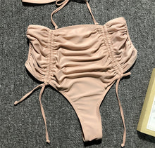 Load image into Gallery viewer, Peachtan Sexy thong High waist Solid Bikini Beachwear New