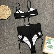 Load image into Gallery viewer, Peachtan Sexy thong High waist Solid Bikini Beachwear New