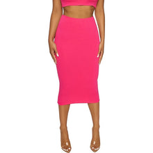 Load image into Gallery viewer, Double Layers High Waist Pencil Midi Skirt Bodycon Long Skirt Cotton Maxi Skirt White