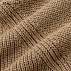 Cape Sleeve Sweaters Women Elegant Ladies  Office Knitwear Turtleneck Oversize Knitted Pullovers