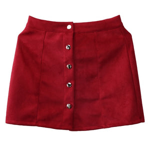 New fashion Women Ladies High Waist Pencil Skirts button lace patchwork sexy Bodycon Suede Leather split party casual Mini Skirt