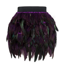 Load image into Gallery viewer, Women Christmas Santa Halloween Faux Feather Mini Skirt Clothing