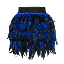 Load image into Gallery viewer, Women Christmas Santa Halloween Faux Feather Mini Skirt Clothing