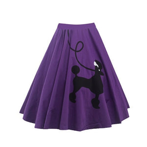 Gorgeous 50's 60's Poodle Rockabilly Retro Swing Skirt Grease Fancy Costume 1950s Girls Plus Size Pinup Skirts