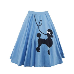 Gorgeous 50's 60's Poodle Rockabilly Retro Swing Skirt Grease Fancy Costume 1950s Girls Plus Size Pinup Skirts