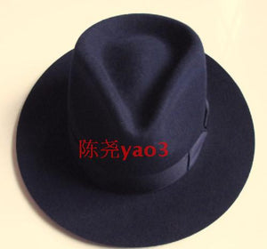 Wool Fedora Hat Unisex Felt Fedoras Hats Adult Fashion Trilby Hats Popular Headwear Wool Fedora Trilby Hats Man's Cap  B-8130