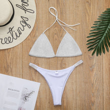 Load image into Gallery viewer, Bling Rhinestone Crystal Diamond Halter Push Up Bandage Swimwear