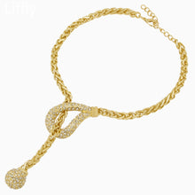 Load image into Gallery viewer, Handmade Fine Gold Jewelry Crystal Necklace Earring Ring for Women