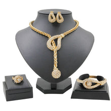 Load image into Gallery viewer, Handmade Fine Gold Jewelry Crystal Necklace Earring Ring for Women