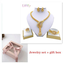 Load image into Gallery viewer, Handmade Fine Gold Jewelry Crystal Necklace Earring Ring for Women