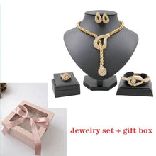 Load image into Gallery viewer, Handmade Fine Gold Jewelry Crystal Necklace Earring Ring for Women