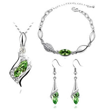 Load image into Gallery viewer, Gold Silver Crystal Necklace and Earring African set  for women
