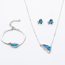 Load image into Gallery viewer, Gold Silver Crystal Necklace and Earring African set  for women