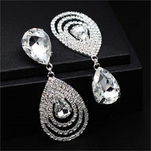 Load image into Gallery viewer, Fashion Wedding Bridal Jewelry Sets For Women Rhinestone Austrian Crystal Jewelry Set Bracelet Earrings Set Indian Accessories