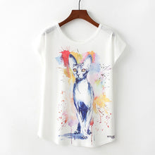 Load image into Gallery viewer, Animal Print Casual O-Neck Loose Short Sleeve T-shirt