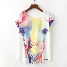 Load image into Gallery viewer, Animal Print Casual O-Neck Loose Short Sleeve T-shirt