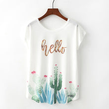 Load image into Gallery viewer, Animal Print Casual O-Neck Loose Short Sleeve T-shirt