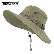 Load image into Gallery viewer, TACVASEN Army Men Tactical Sniper Hats Fish Sun Boonie Hats Summer Sun Protection Safari Cap Men&#39;s Military Hike Hunt Hats Caps