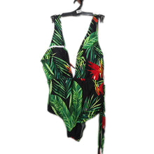 Load image into Gallery viewer, Floral  Print One Piece Beachwear Brazilian Bathing Suit Plus Size Monokini 4XL
