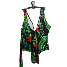 Load image into Gallery viewer, Floral  Print One Piece Beachwear Brazilian Bathing Suit Plus Size Monokini 4XL