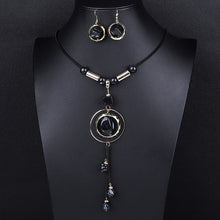 Load image into Gallery viewer, Jewelry Sets For Women Red Blue Long Round Tassel Pendant Necklace Drop Earrings Sets Gift