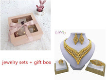 Load image into Gallery viewer, Women Earrings Ring Drop Jewelry Sets Classic Wedding Dubai Necklace Bracelet for Women Jewelry Set