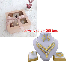 Load image into Gallery viewer, Women Earrings Ring Drop Jewelry Sets Classic Wedding Dubai Necklace Bracelet for Women Jewelry Set
