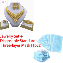 Load image into Gallery viewer, Women Earrings Ring Drop Jewelry Sets Classic Wedding Dubai Necklace Bracelet for Women Jewelry Set