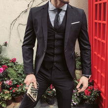 Load image into Gallery viewer, ZOGAA Men Dress Suits 5XL 4XL 2019 Business Slim Fit Wedding Groom SuitS Pure Color 3 Piece of Suits Plus Size Men Leisure Suits