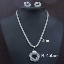 Load image into Gallery viewer, Women Stainless Steel Jewelry Sets Pendants And Earrings
