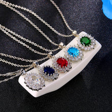 Load image into Gallery viewer, Blue Crystal Stone Wedding Jewelry Sets For Brides Silver Color Necklace Set For Women African Jewelry Sets &amp; More