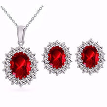 Load image into Gallery viewer, Blue Crystal Stone Wedding Jewelry Sets For Brides Silver Color Necklace Set For Women African Jewelry Sets &amp; More