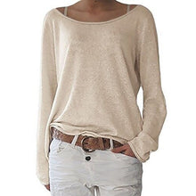 Load image into Gallery viewer, Women Oversize Loose Long Sleeve T-Shirt Baggy Plus Tops Casual Solid T Shirt