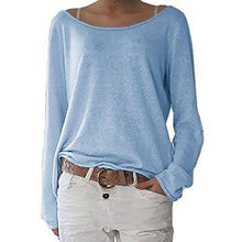 Load image into Gallery viewer, Women Oversize Loose Long Sleeve T-Shirt Baggy Plus Tops Casual Solid T Shirt