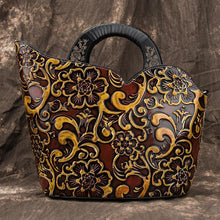 Load image into Gallery viewer, Johnature Retro Luxury Handbags Women Bags Designer 2020 New Genuine Leather Casual Tote Embossing Large Capacity Shoulder Bags