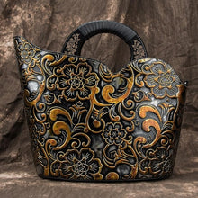 Load image into Gallery viewer, Johnature Retro Luxury Handbags Women Bags Designer 2020 New Genuine Leather Casual Tote Embossing Large Capacity Shoulder Bags