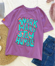 Load image into Gallery viewer, Embroidery Loose All-match t shirt summer Short Sleeve Simple T-shirts Women Kawaii Candy colors t shirt